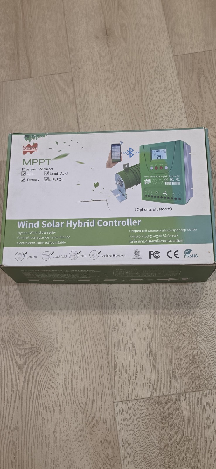 Marsrock MPPT Hybrid Solar Charge Controller Bluetooth 12/24V Pioneer Orange