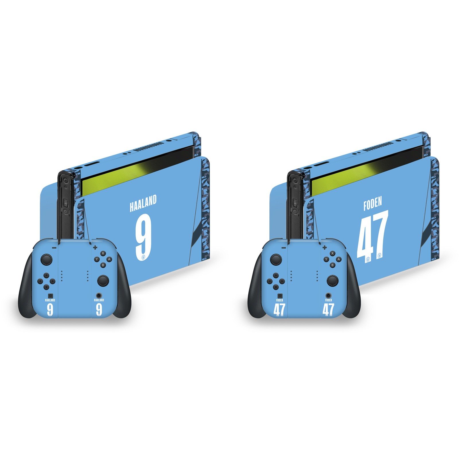 MAN CITY FC 24/25 PLAYERS KIT MATTE VINYL SKIN DECAL FOR NINTENDO SWITCH OLED