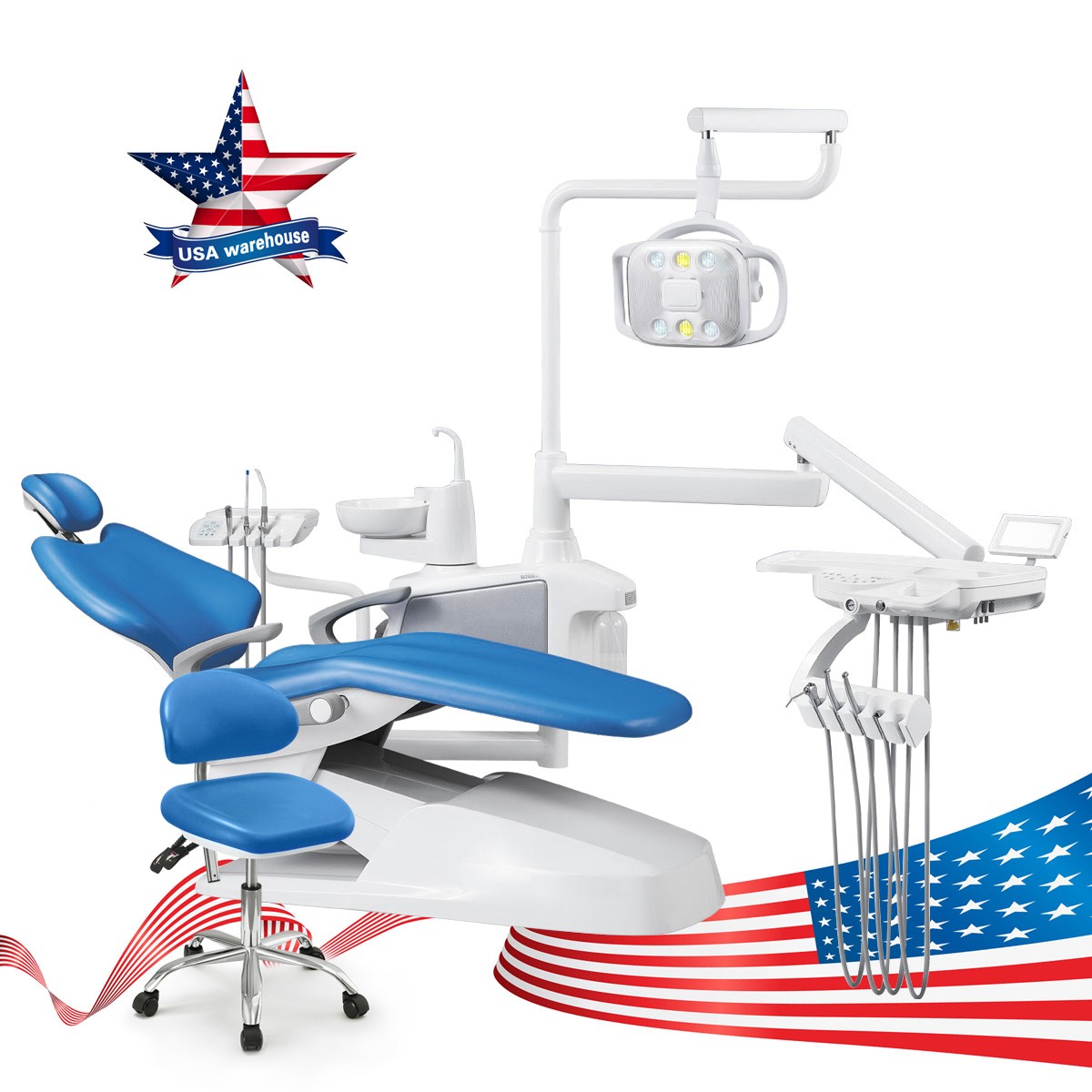 Dental Chair Unit Computer Controlled DC Motor /Dental Delivery Unit System Cart