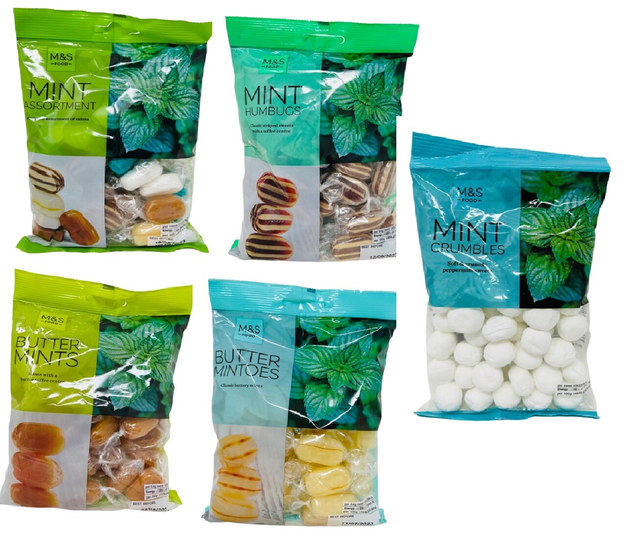M&S Mint Chocolates -Assorted, Butter Mint, Butter Mintoes,Humbugs225g