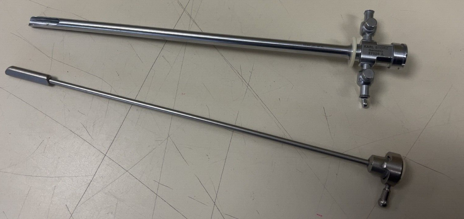 Storz 27026A Cystoscope Urethroscope Sheath and 27026AO Obturator Exc condition.