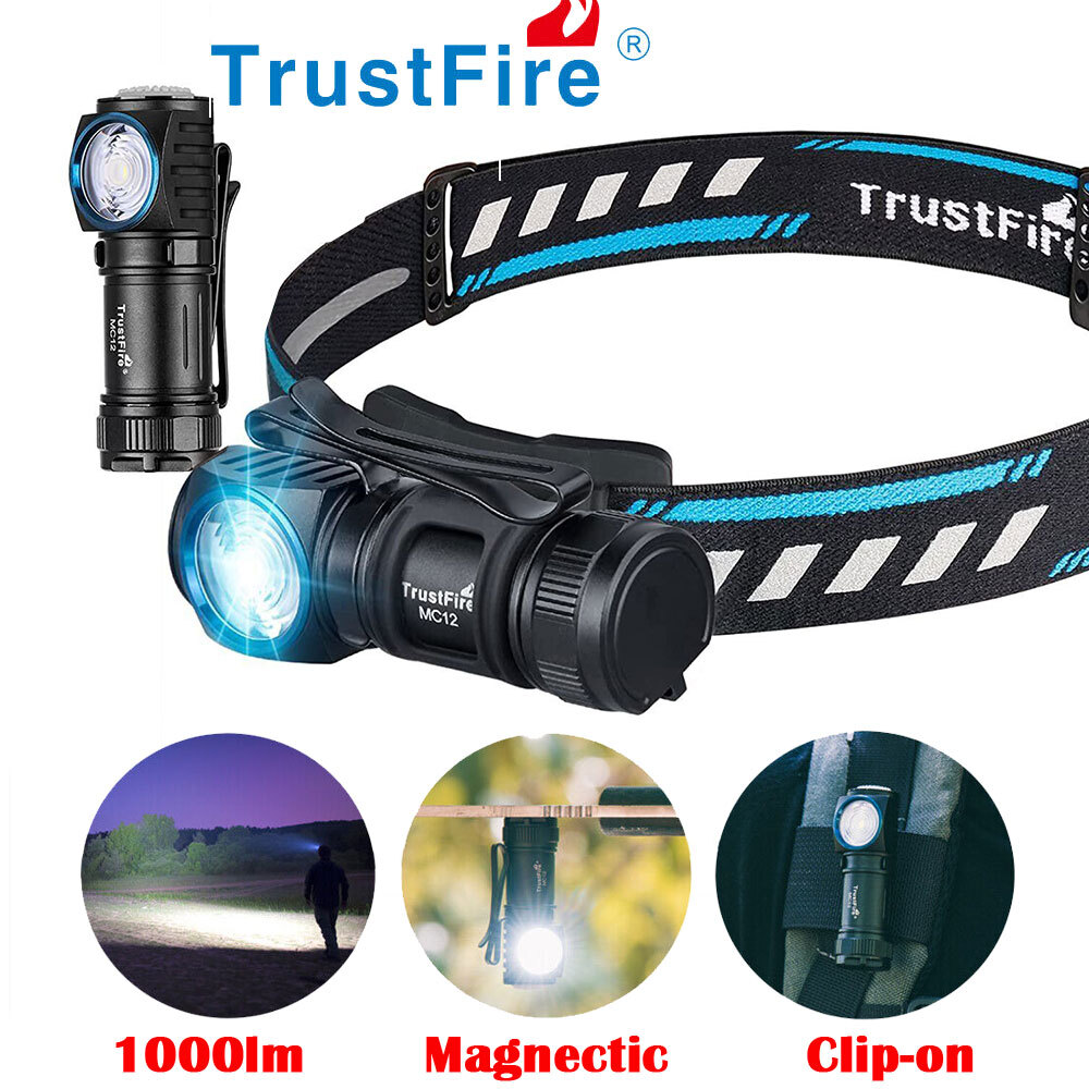 Trustfire 1000Lumen Rechargeable led Headlamp Waterproof Magnetic led Headlight