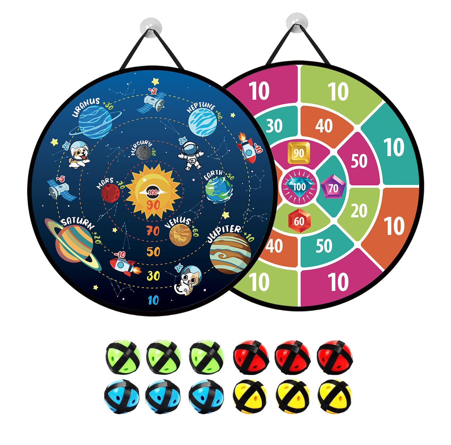 29" Large Dartboard For Kids, Boys Toys Dart Board Game with 12 Sticky Balls