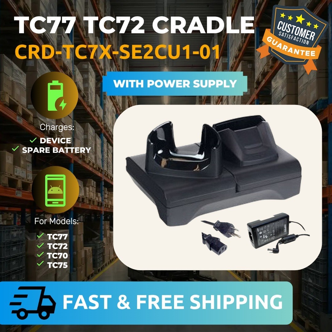 ✅Zebra Charging Cradle for TC77, TC72, TC77HL, TC720L Scanners, CRD-TC7X! ⭐🔥