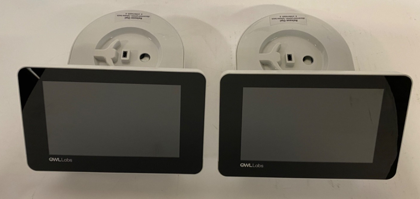 LOT OF 2 Owl Labs Meeting Owl Perch PTW-100 *NO AC ADAPTERS UNTESTED