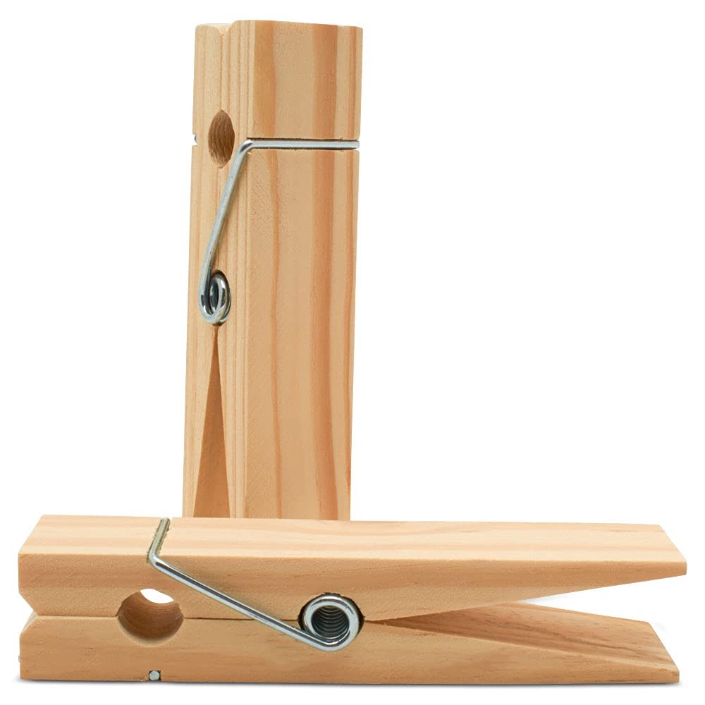 Oversized Wooden Clothespin 6-inch, Pack of 1 Large Clothes Pin Heavy Duty fo...