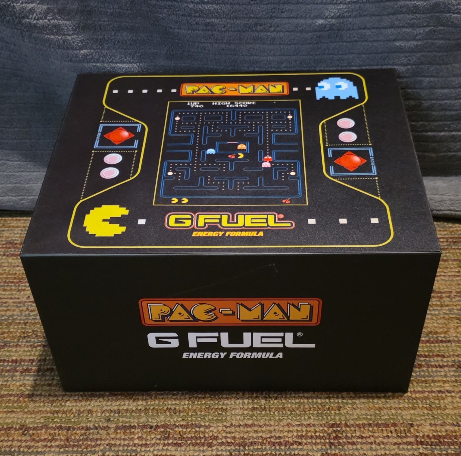 G FUEL PAC-MAN Light Up Box Power Pellet Energy Formula Powder, Cherry Lollipop