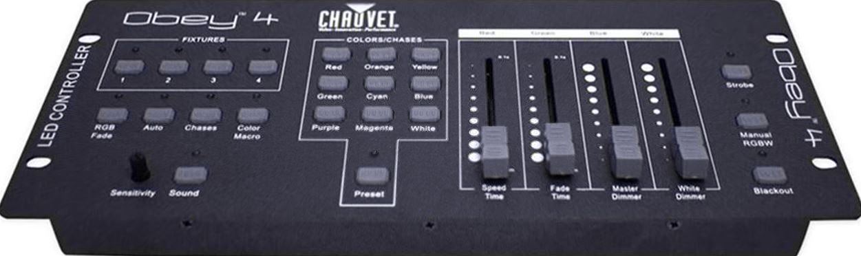 Chauvet Obey 4 Compact DMX-512 LED Wash Light Lighting Controller+Backpack