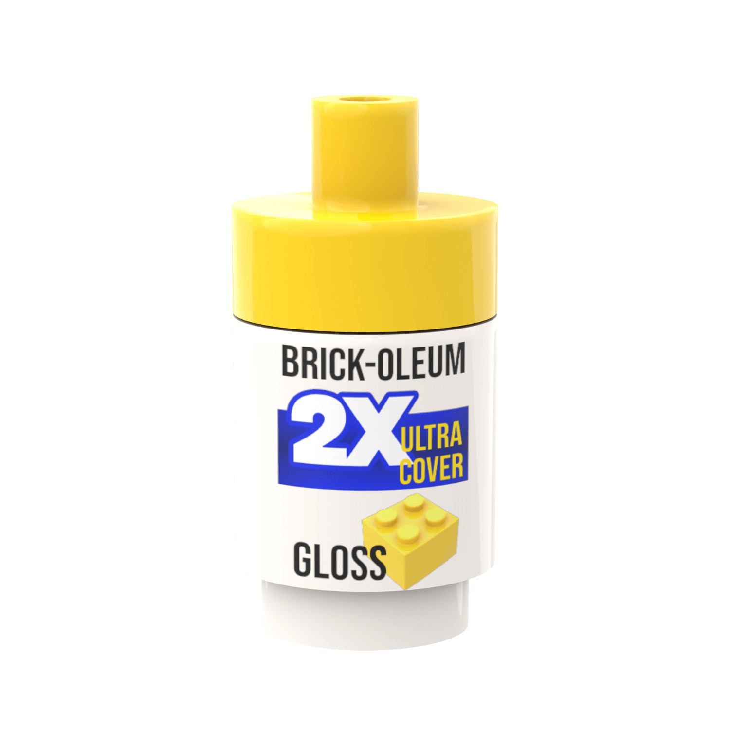 Spray Paint Can (Yellow) - Graffiti - Custom Printed Minifig Scale Brick City