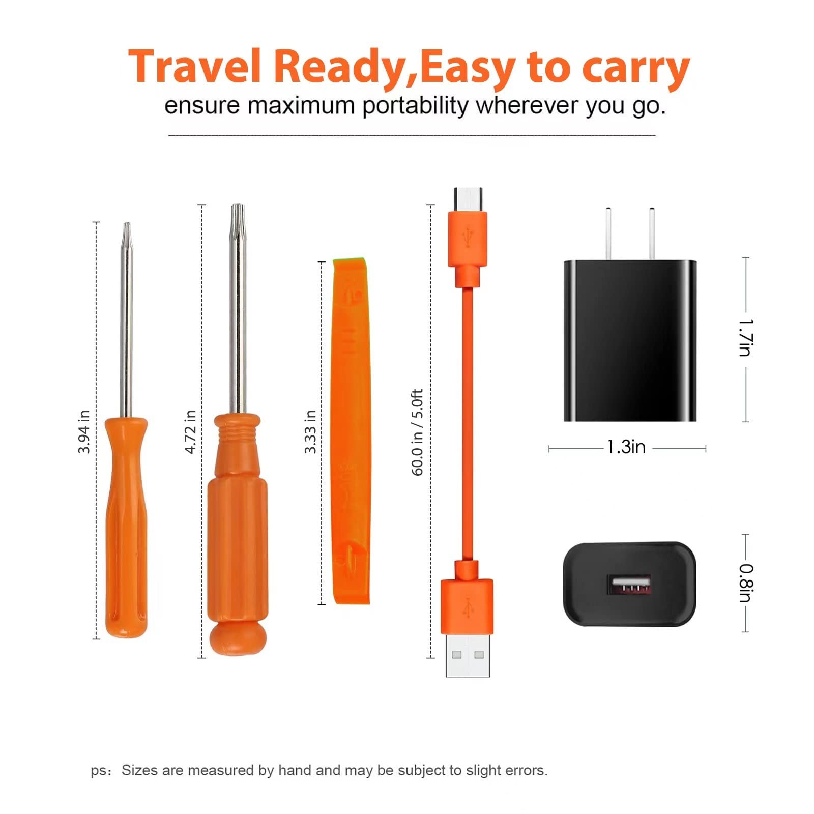 Fast Wall Charger Charging Cable Cord & Replacement Ring Doorbell Screwdriver...