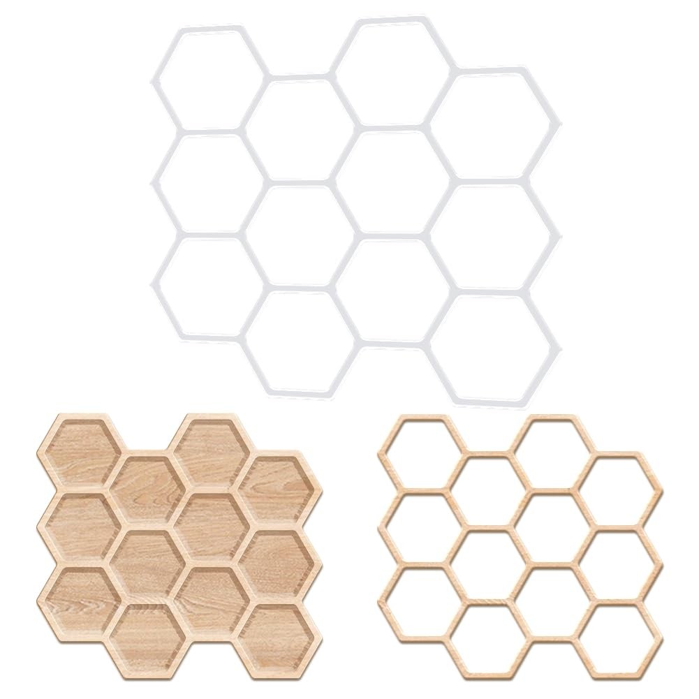 Honeycomb Router Template Acrylic Clear Valet Tray Inlay 11x11.8 Inch
