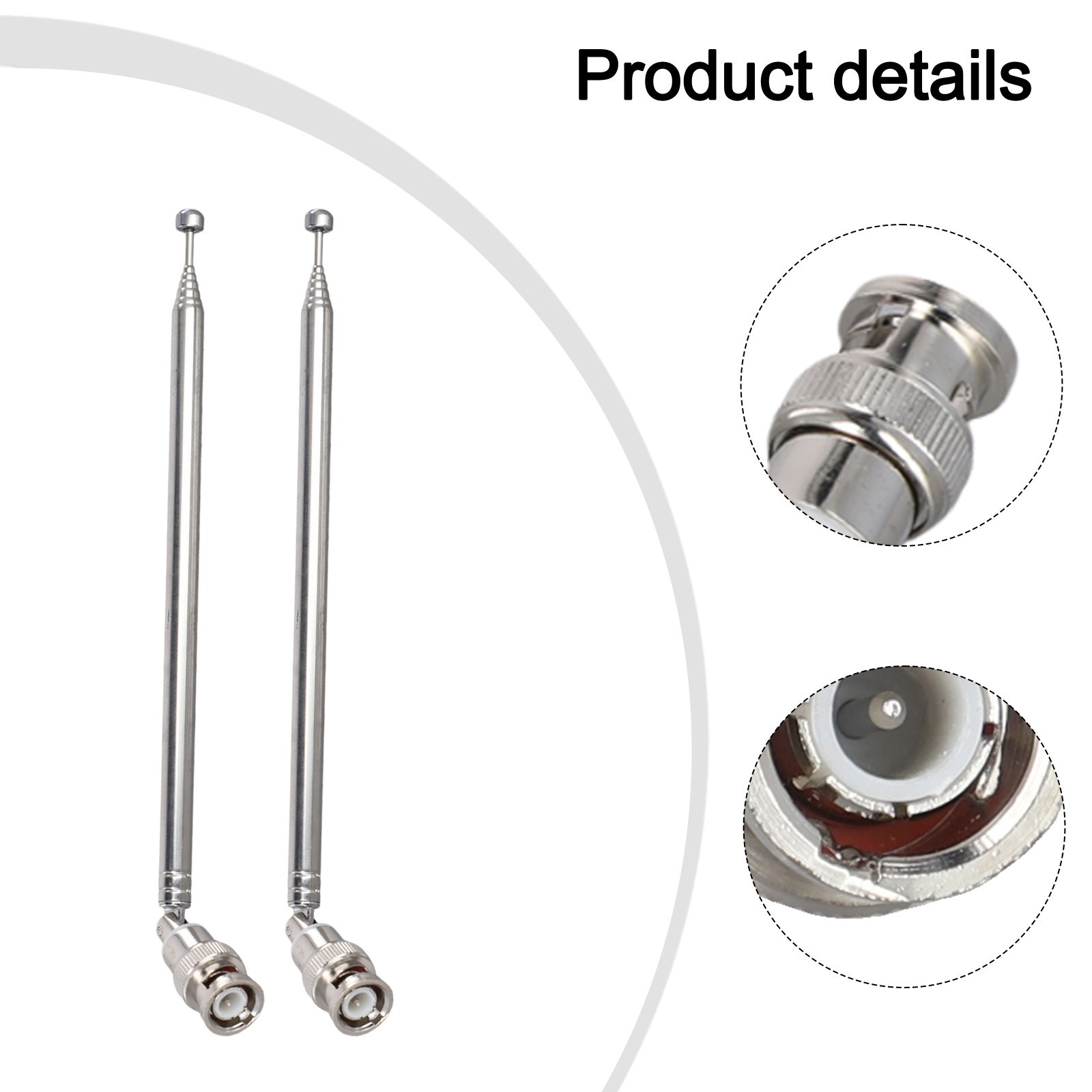 Optimized Signal Reception with Rotatable BNC For Radio Antenna (2pcs)