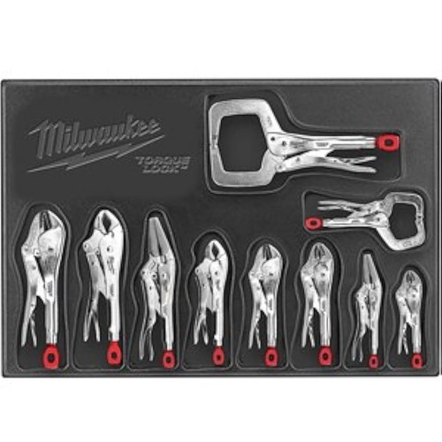Milwaukee 48-22-3690 Torque Lock Locking Pliers Kit, 10 Pieces