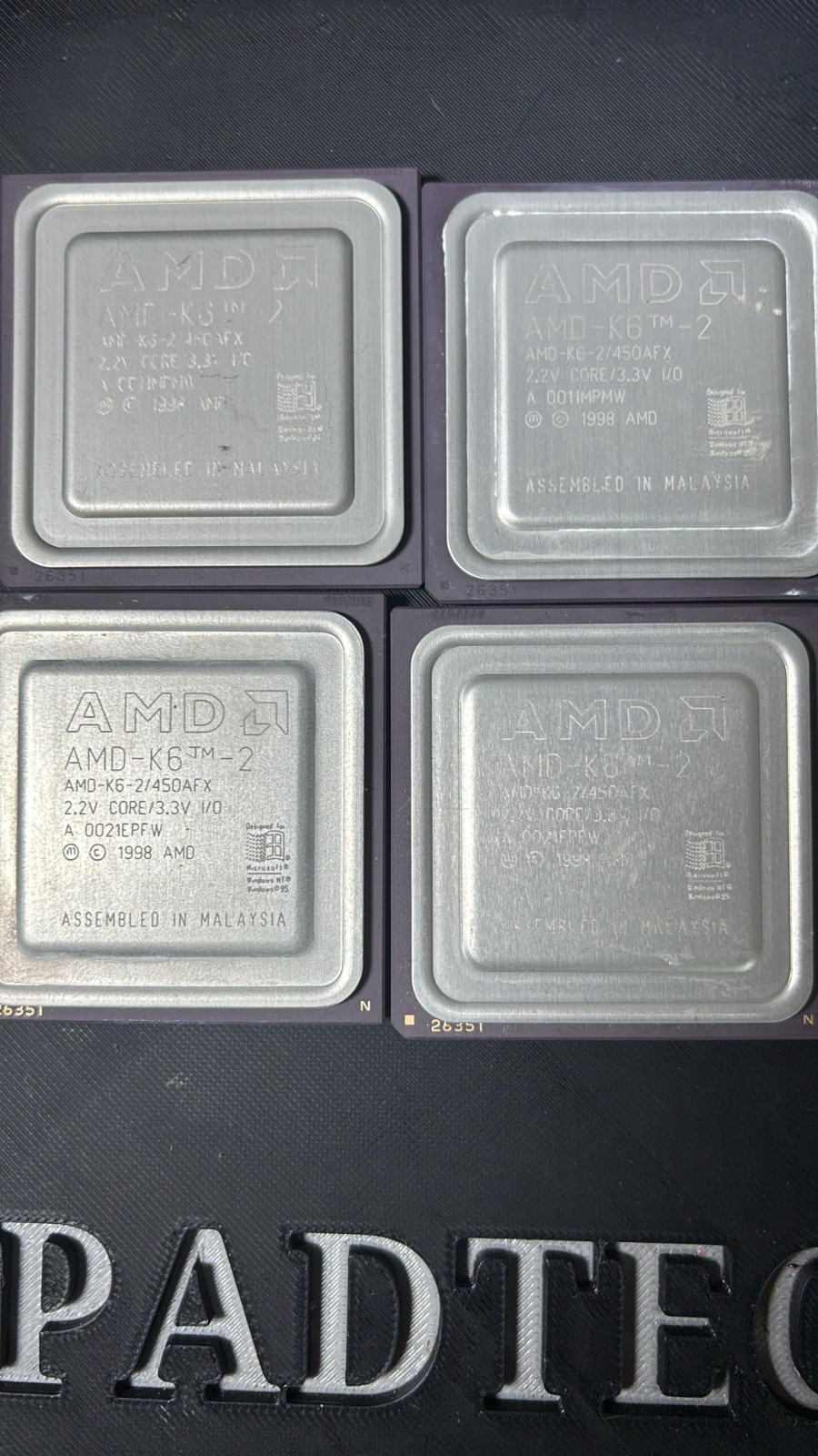 AMD CPU K6 AMD-K6-2/450AFX 2.2V Core/3.3V Processor Tested