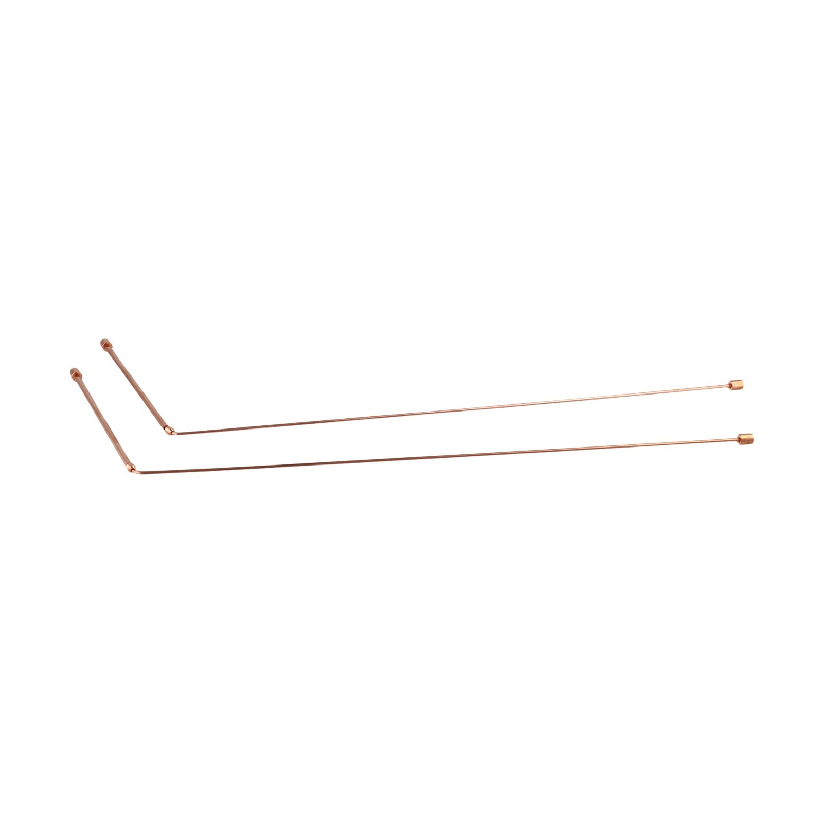 Set of Two Copper Metal Detector Rods for Water and Treasure Discovery