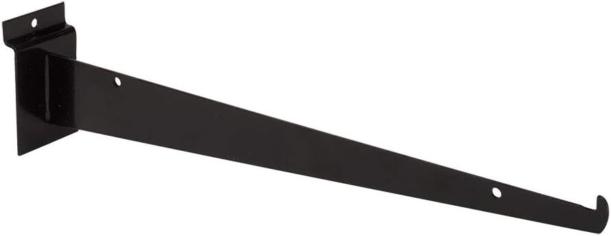14" Slatwall Knife Shelf Bracket Black 30 lbs Weight Limit Pack of 6 w Lip