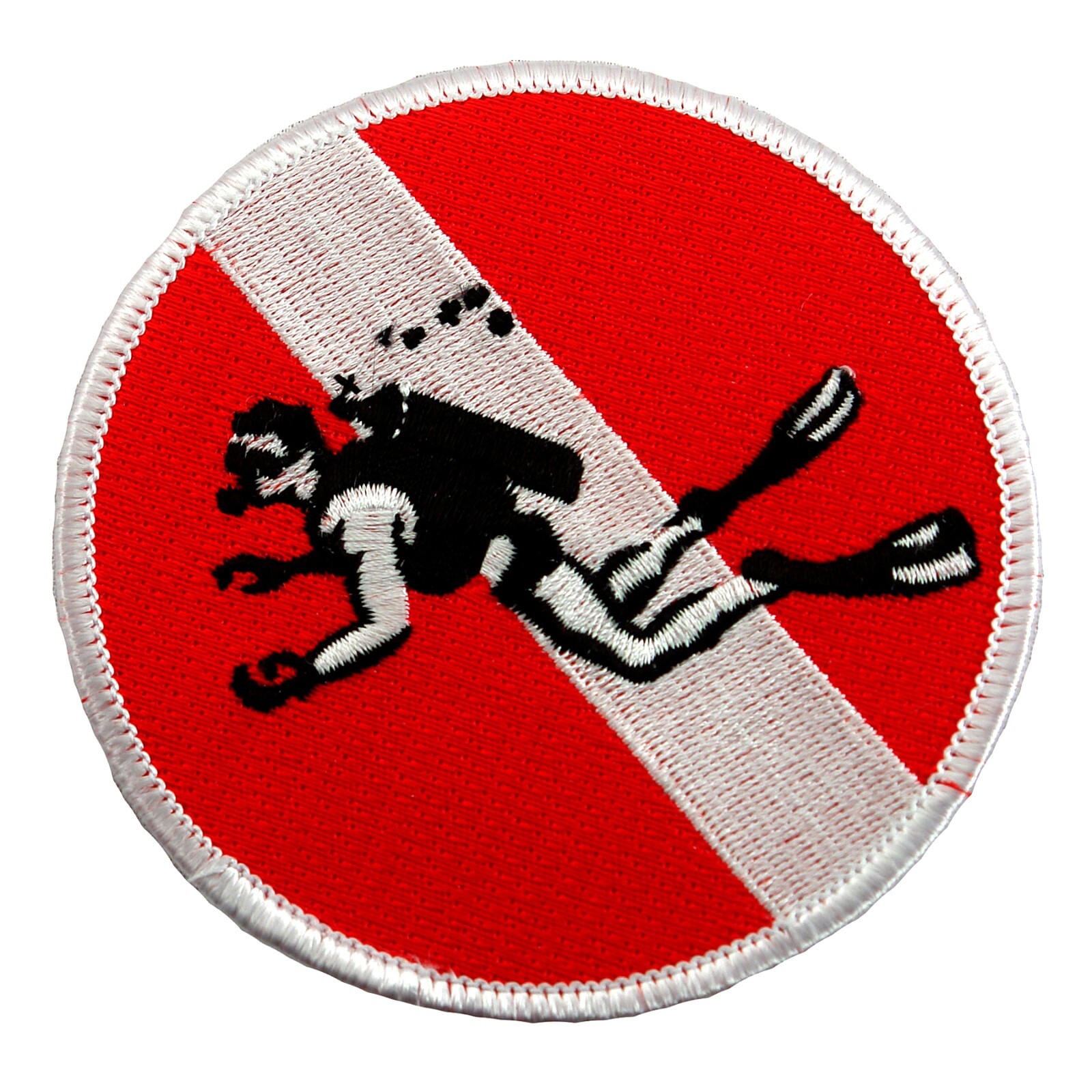 SCUBA DIVING EMBROIDERED IRON-ON DIVE PATCH skin diver down emblem bubbles NEW