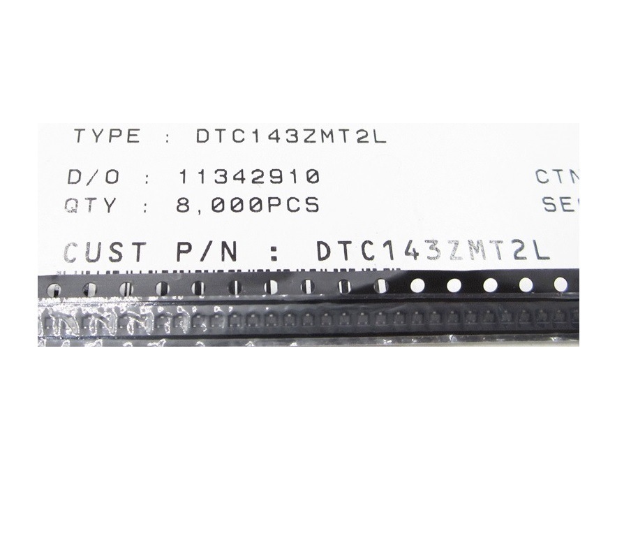 50PCS DTC143ZMT2L ROHM TRANS PREBIAS NPN 150MW VMT3 NEW