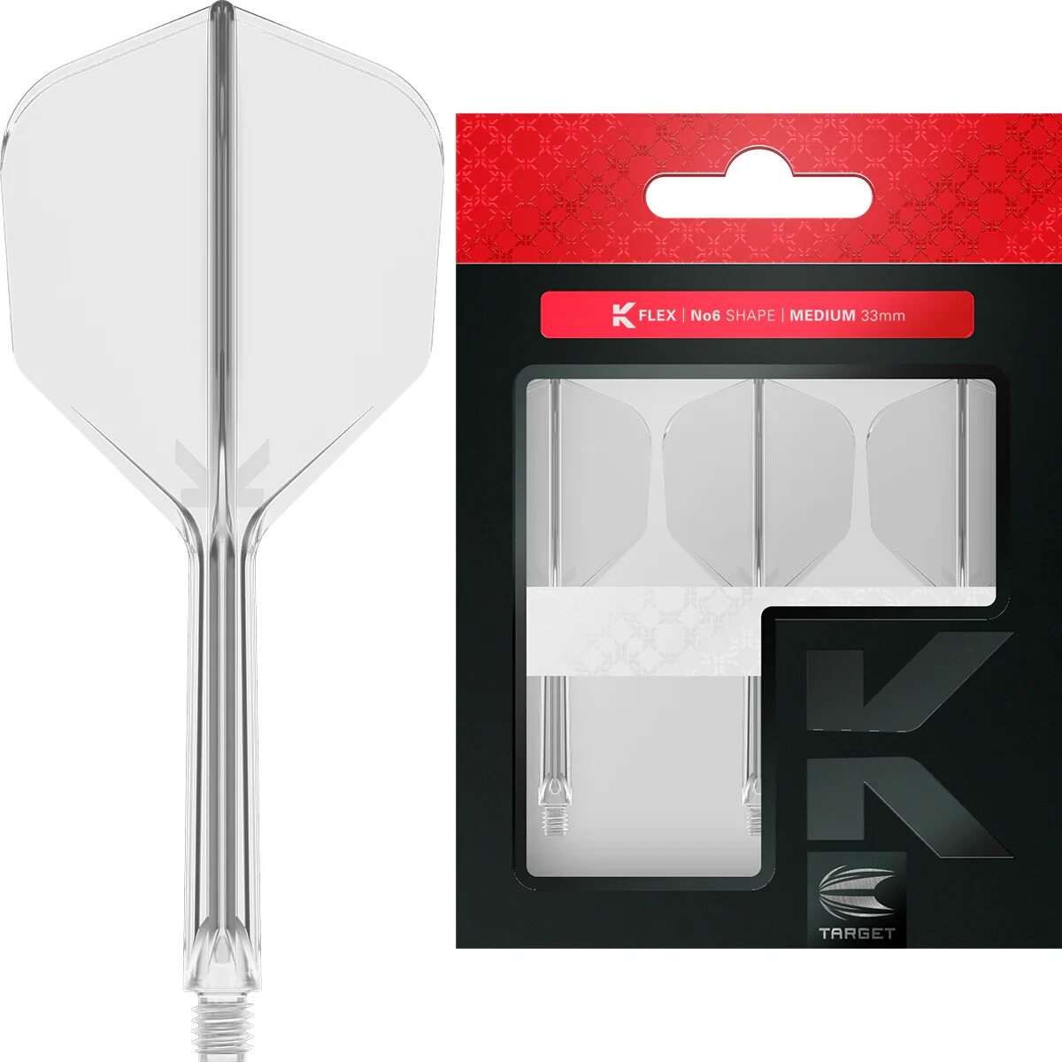 TARGET K-FLEX CLEAR MEDIUM 1 PIECE SHAFT AND FLIGHT NO6