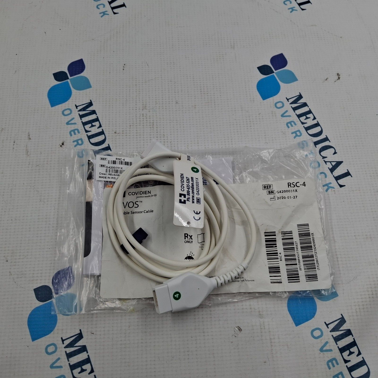 Covidien INVOS Reusable Sensor Cable Channel 4 REF RSC-4