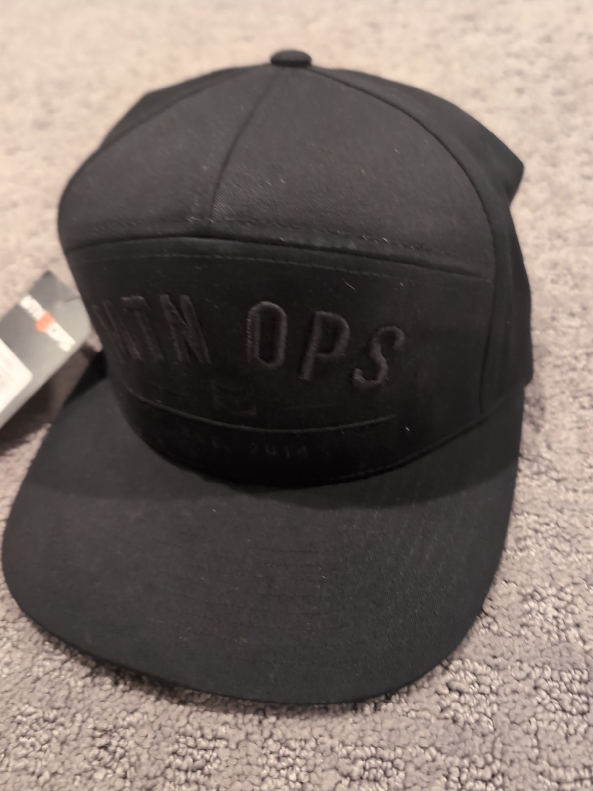 Mountain Ops High Profile Drip Cap Leather Snap Black NWT Free Shipping!