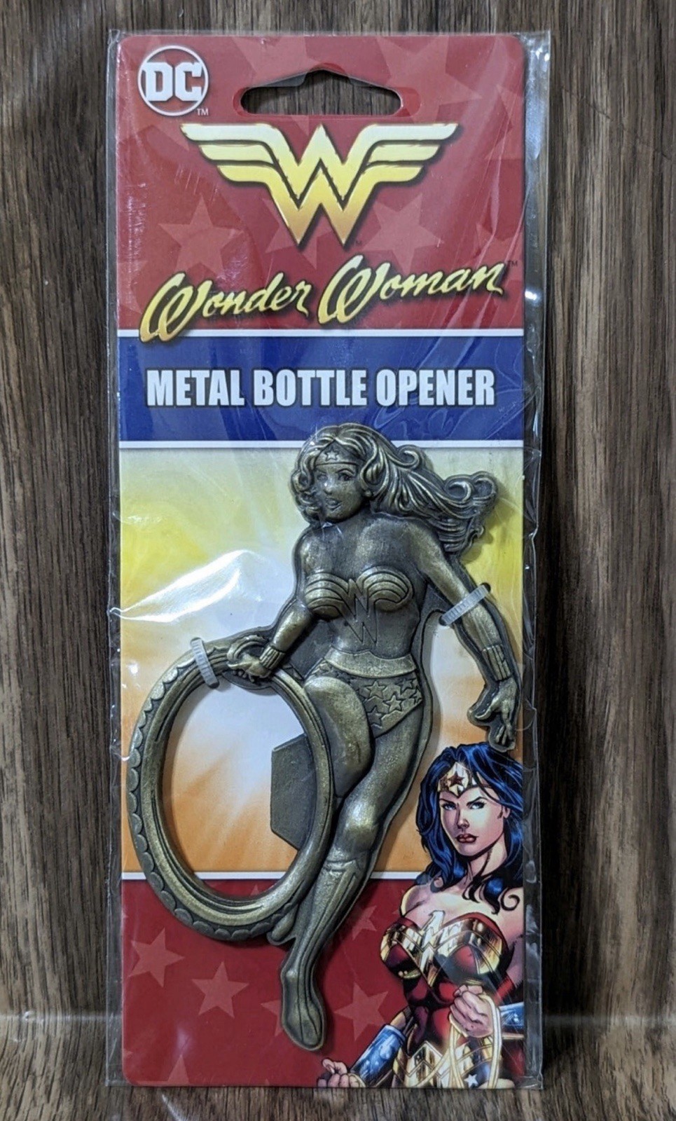 DC Wonder Woman Metal Bottle Opener, 4” Tall