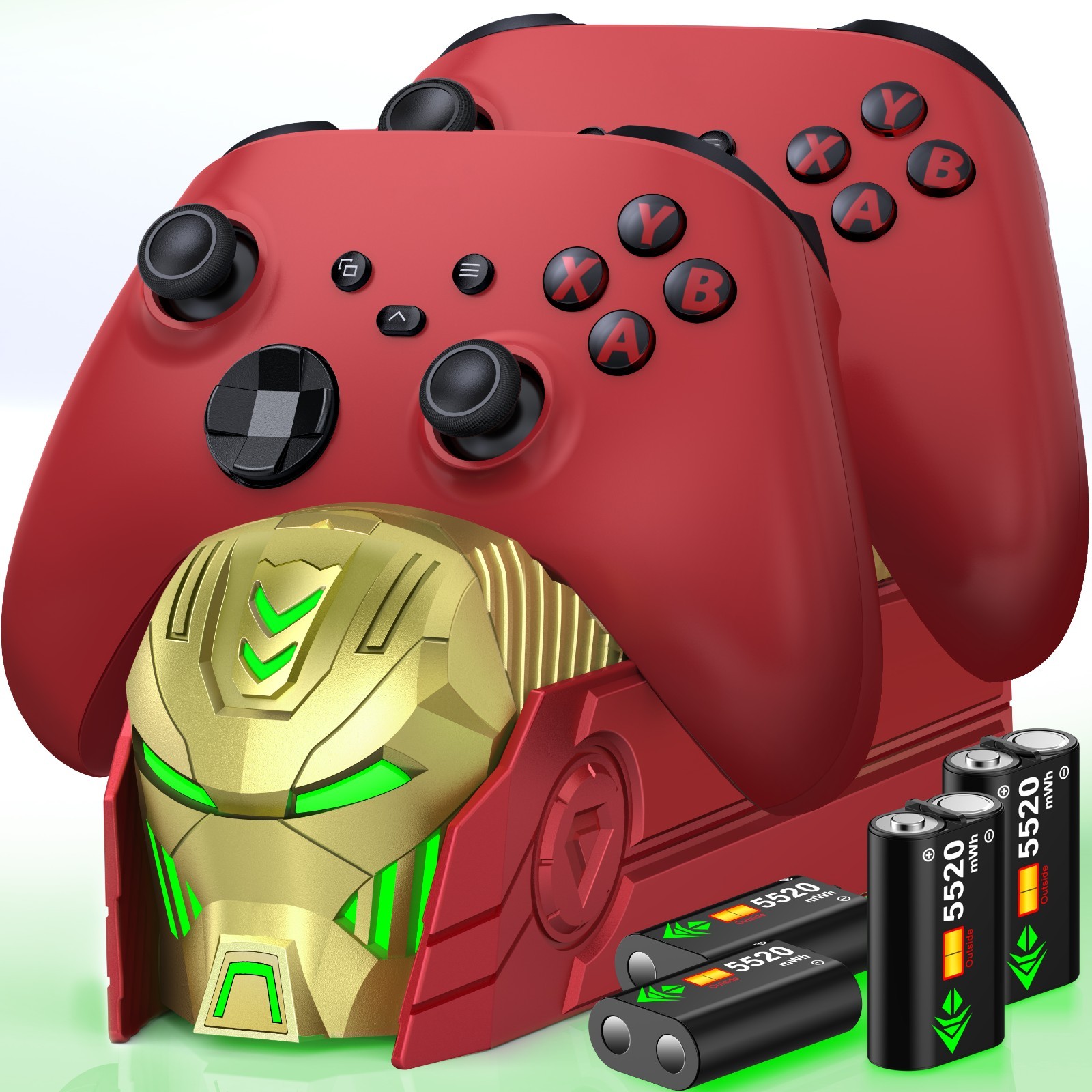 Xbox/Series X/S Charging Dock with 2x5520mWh Rechargeable Battery Packs 4 Covers