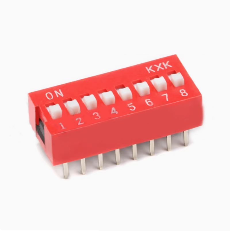 1pcs Blue/Red 2.54mm Pitch Double Row DIL Slide Dip Switch Modules