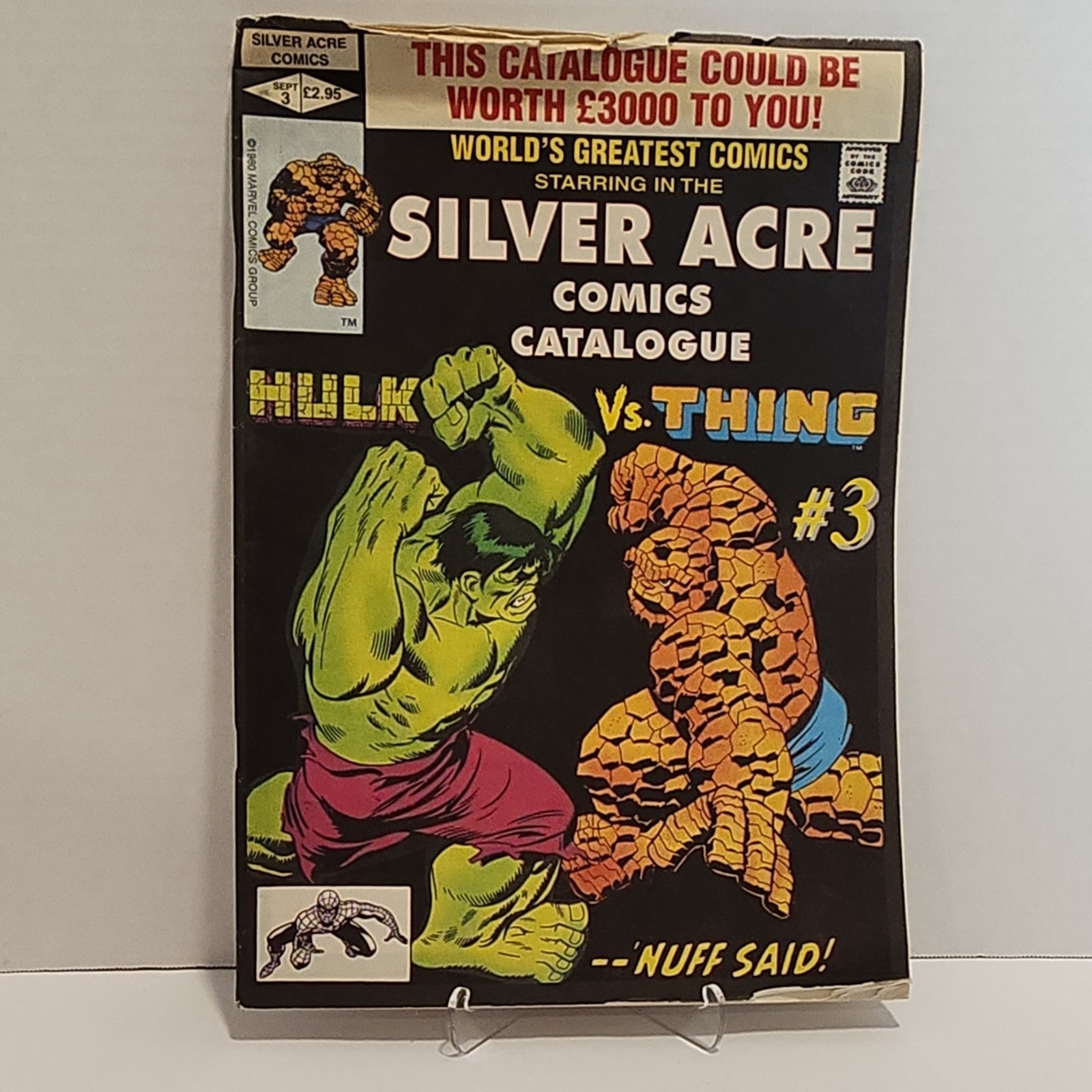 Silver Acre Comics Catalogue #3 Hulk vs Thing Spider-Man Marvel