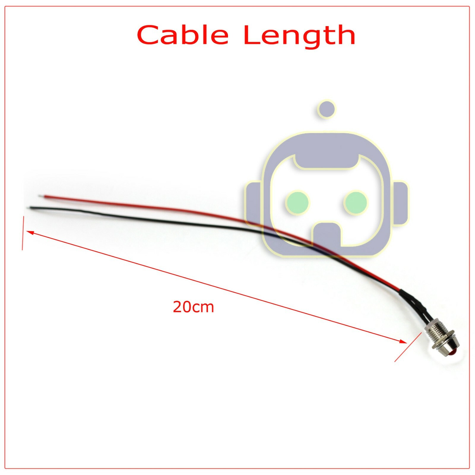 2~10 PCS 3mm Wired LED Diode Metal Case Panel Indicator Warning Light 12V Lamp