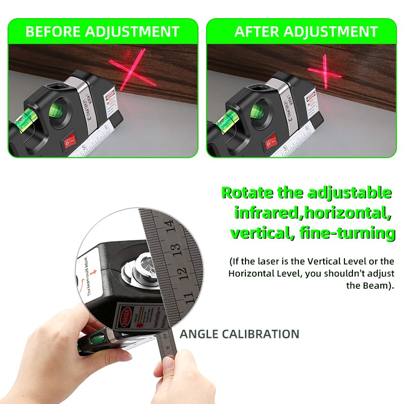 Laser Level Tool Multipurpose Laser Level Line Laser Kit with Triangle Bracket