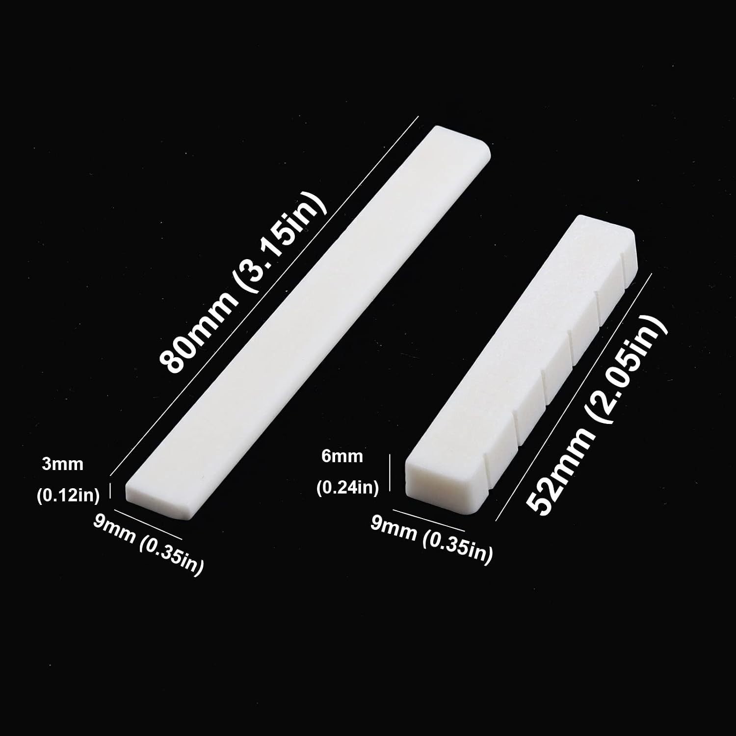Bone Guitar Nut & Saddle Set for Classical Guitars - Enhance Tone