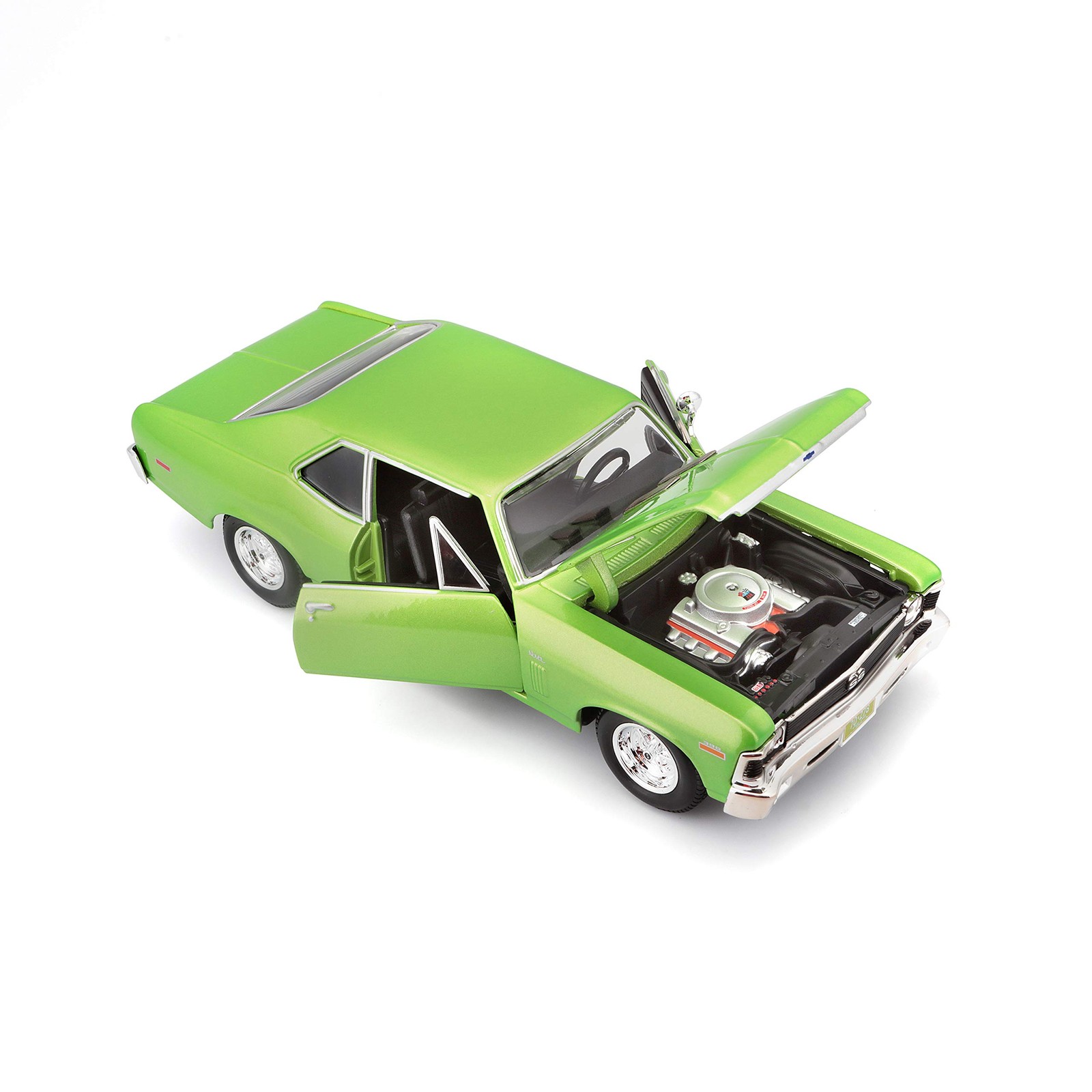 124 Scale 1970 Chevrolet Nova SS Diecast Vehicle Colors May Vary , Green