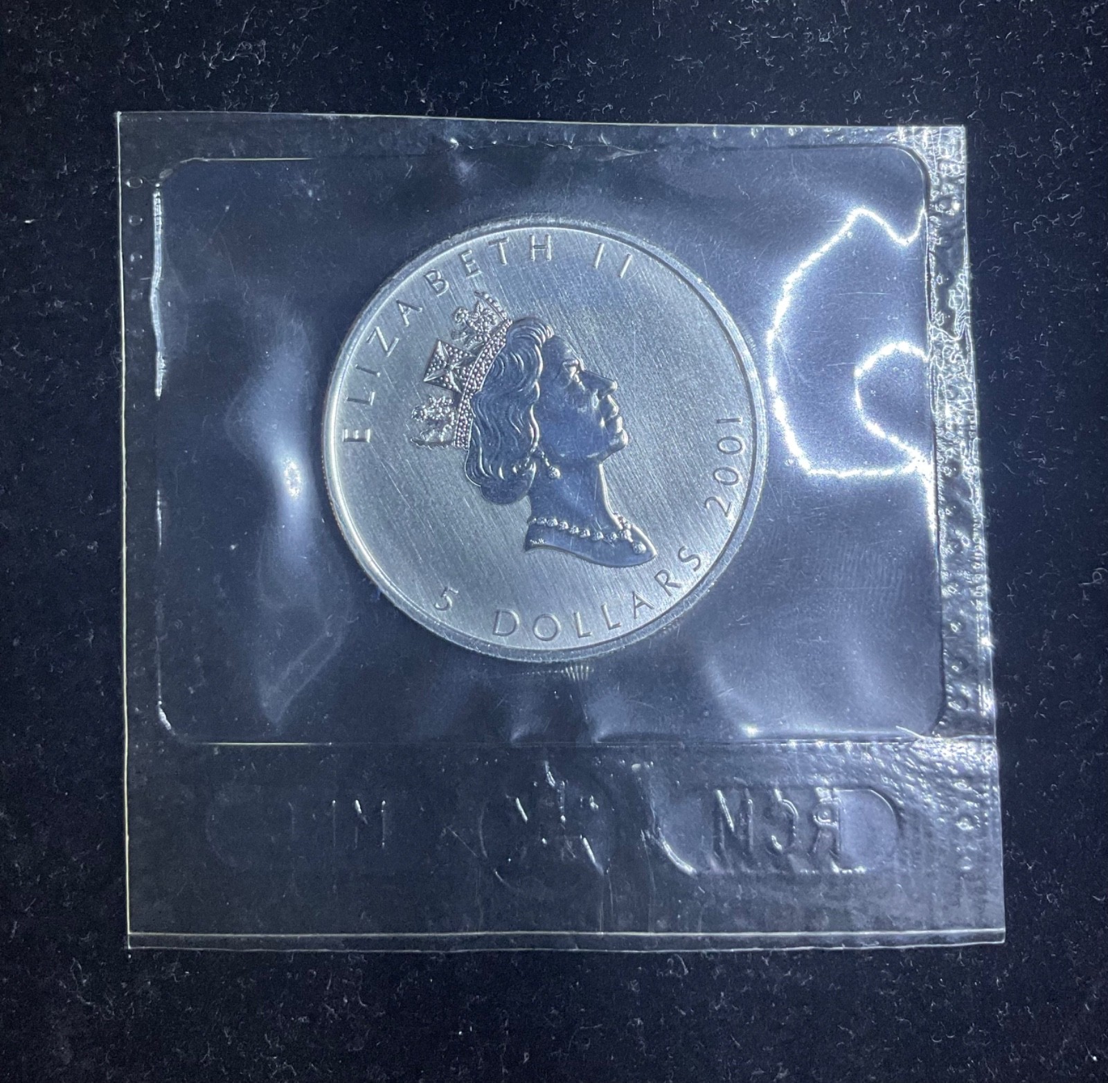 2001 Canada 1 oz Silver Maple Leaf SEALED in Original Mint Plastic / Low Mintage