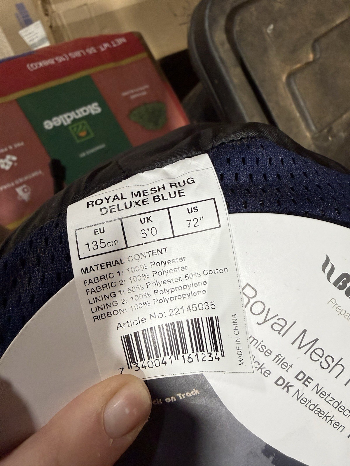 Back On Track Therapeutic Royal Mesh Sheet Deluxe - Navy 72”