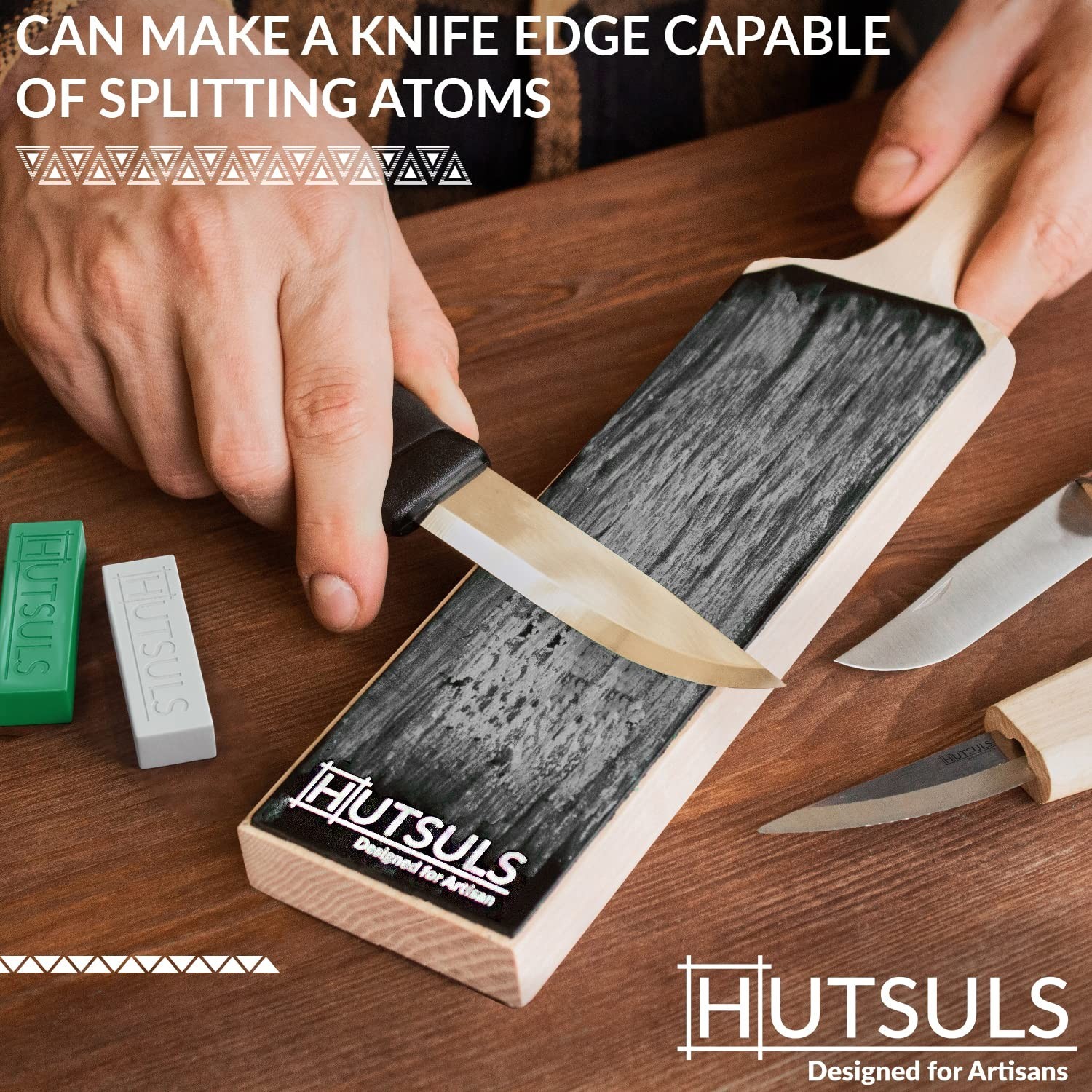 Hutsuls White & Green Strop Compound - Total 5 Oz Get Razor Sharp Edge with G...