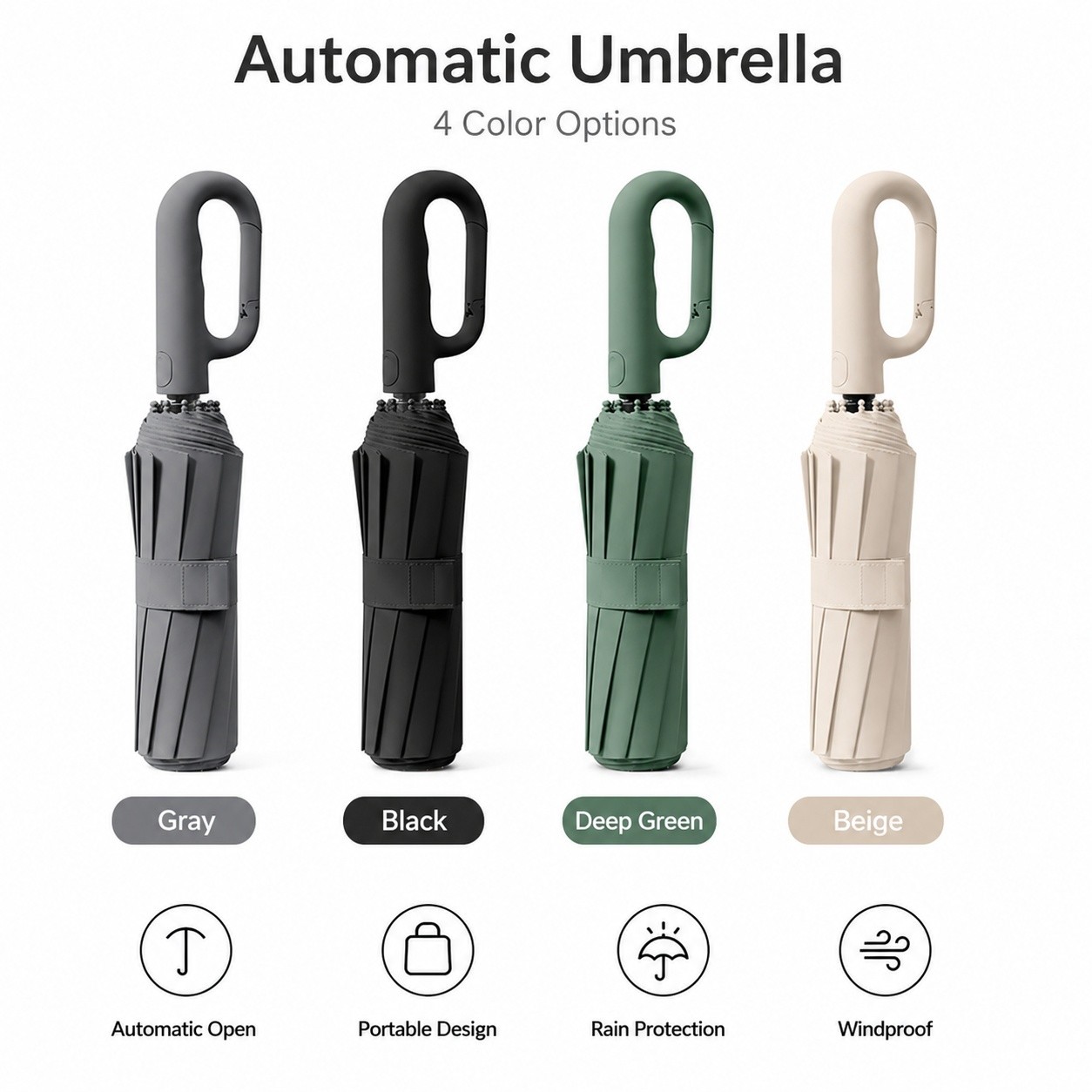 Korean Design Patented 10K Double Layer Windproof Automatic Umbrella