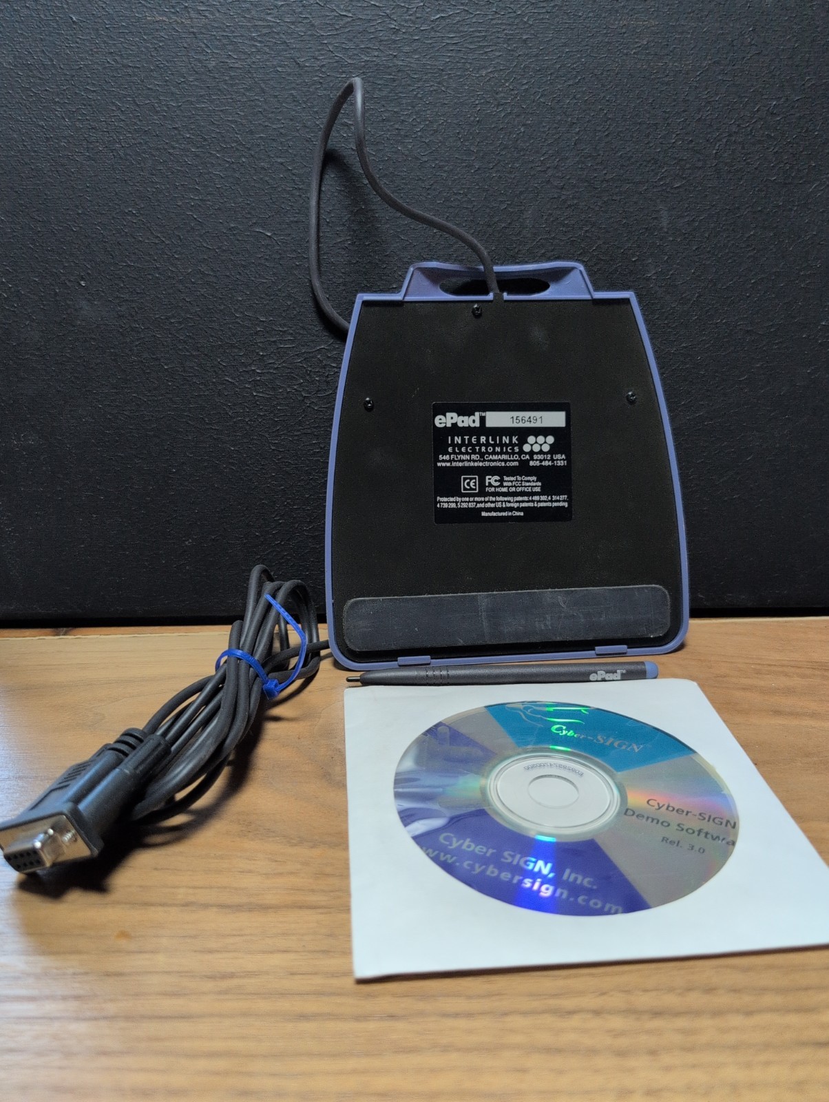 Vintage Epad Interlink Electronics Signature Pad VP9001