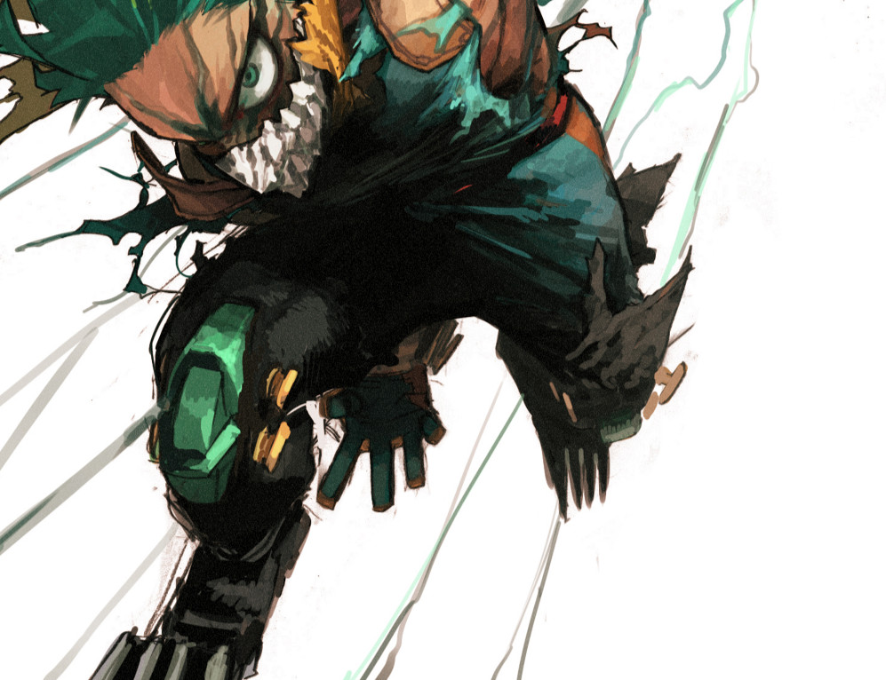 Deku's Momment Art by Kohei Horikoshi - 11x17" Print - My Hero Academia Boku