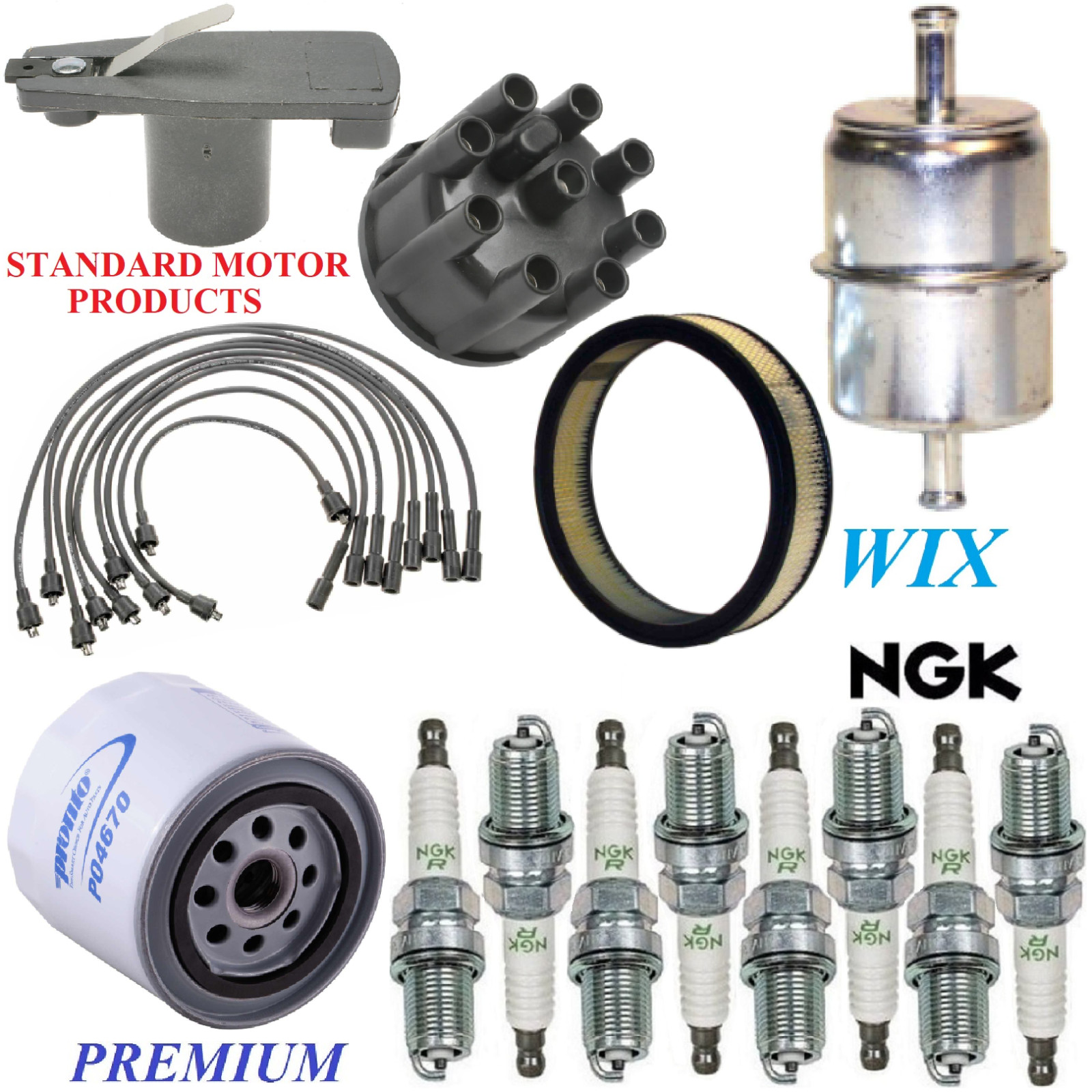 Tune Up Kit Filters Cap Rotor Wire Plugs For PLYMOUTH FURY V8 5.9L 1975-1978