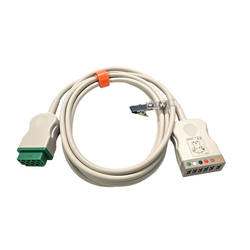 2017005-001 6-Lead ECG Trunk Cable for GE B125 w/ Respiratory Rate AHA (1Pc)