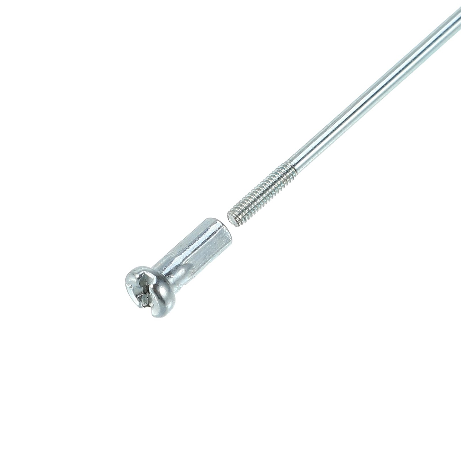 36 Pcs 14G J Bend 254mm x 2mm Bike Bicycle Spokes with Nipples Steel Silver Tone