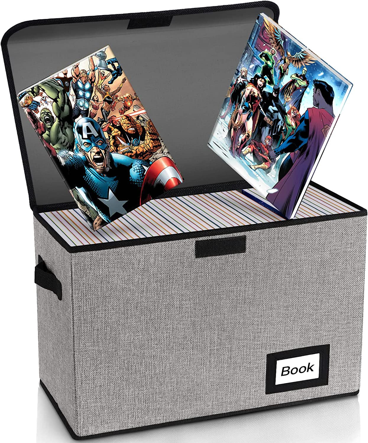 Collection Comic Book Storage Box, 15.8" X 7.8" X 11.8", Collapsible Comic Sh...