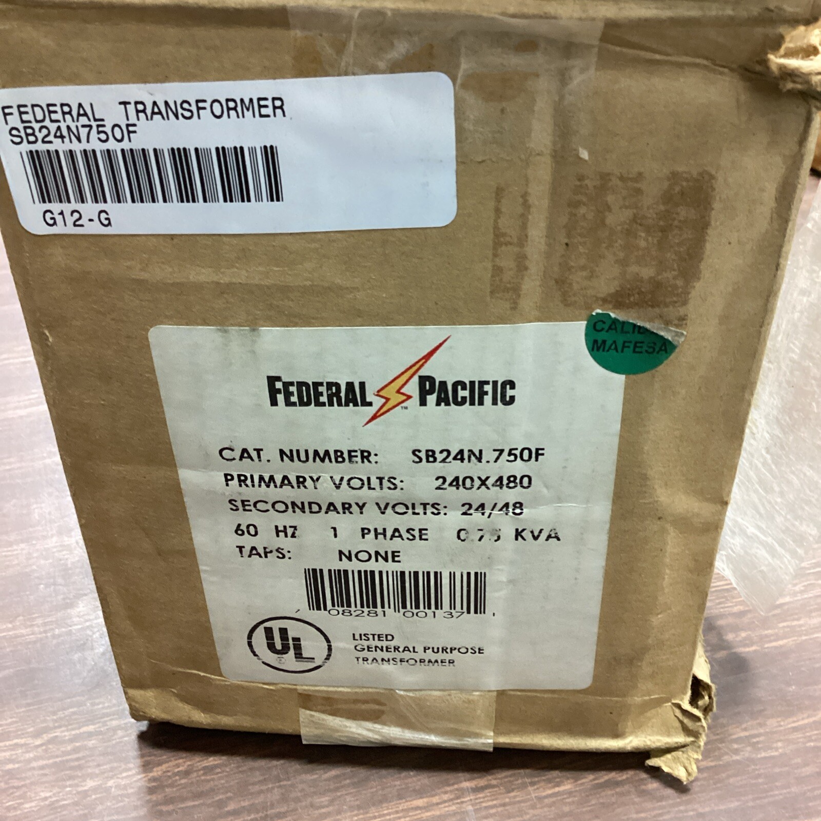 FEDERAL PACIFIC SB24N.750F Transformer
