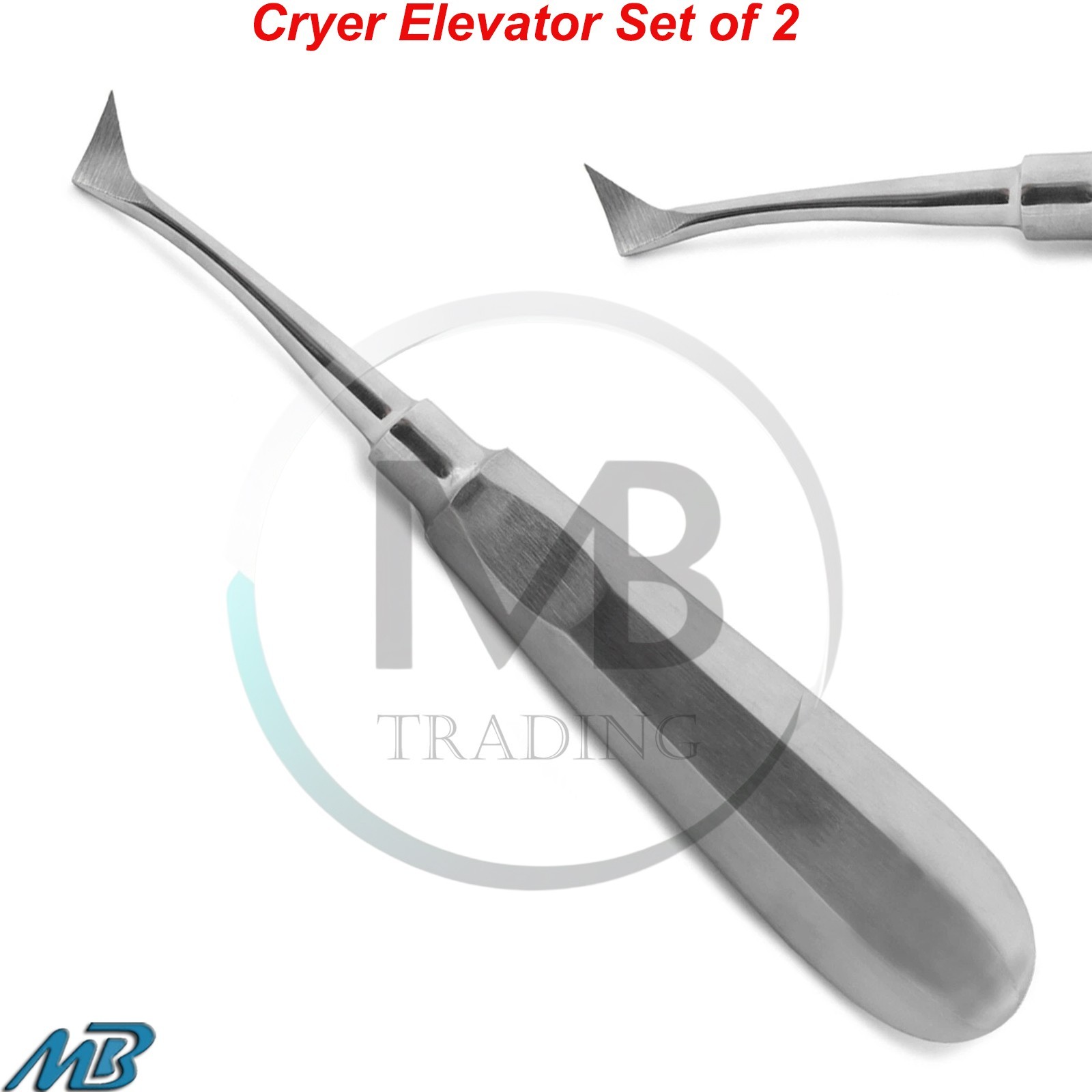 2 Pcs Dental Elevators Cryer RIGHT / LEFT Surgical Instruments German Grade