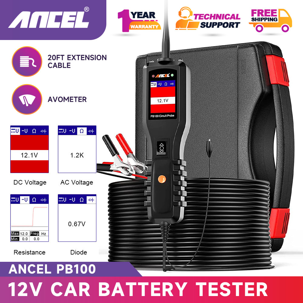 ANCEL PB100 12V/24V PowerScan Circuit Tester Electrical Diagnostic Power Probe