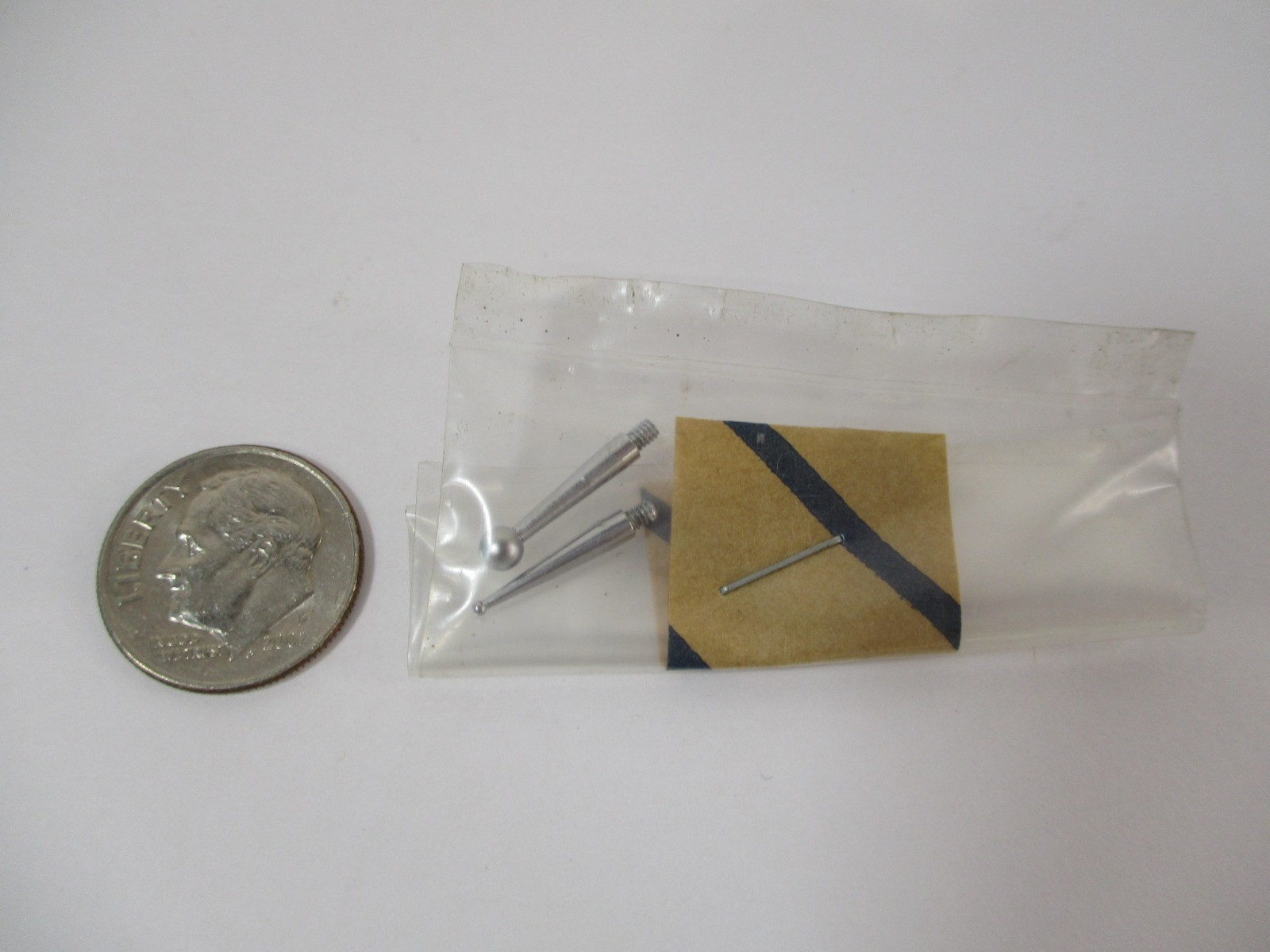 New (2) MITUTOYO # 513 Series Dial Indicator Probe TIPS Sealed Bag 1/2" Long NOS