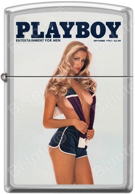 Zippo Playboy September 1982 Cover Satin Chrome Windproof Lighter NEW RARE