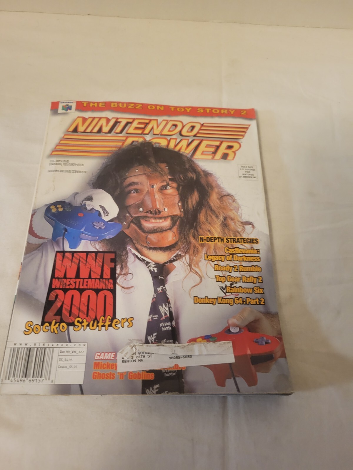 Nintendo Power Vol 127 Dec. 1999 WWF WrestleMania 2000 w/ Poster & Pokémon Comic