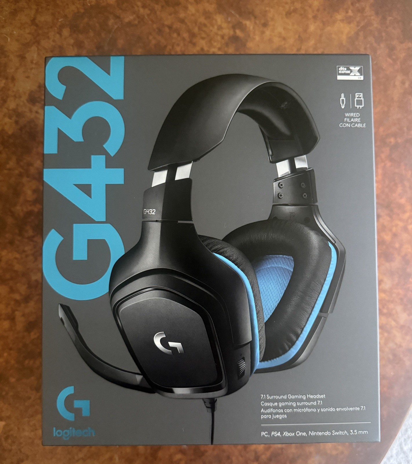 Logitech G432 DTS X 7.1 Surround Sound Wired Gaming Headset New Sealed Box